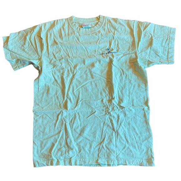 Vintage Bumwraps Lime Green Little Dix Bay Rosewoods Hotels & Resorts T-Shirt Si - Picture 1 of 16